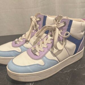 Aldo Women's High-Top Sneakers - White, Blue, and Purple